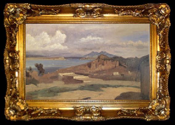 framed  Jean Baptiste Camille  Corot Ischia,View from the Slopes of Mount Epomeo (mk05), ta009-2